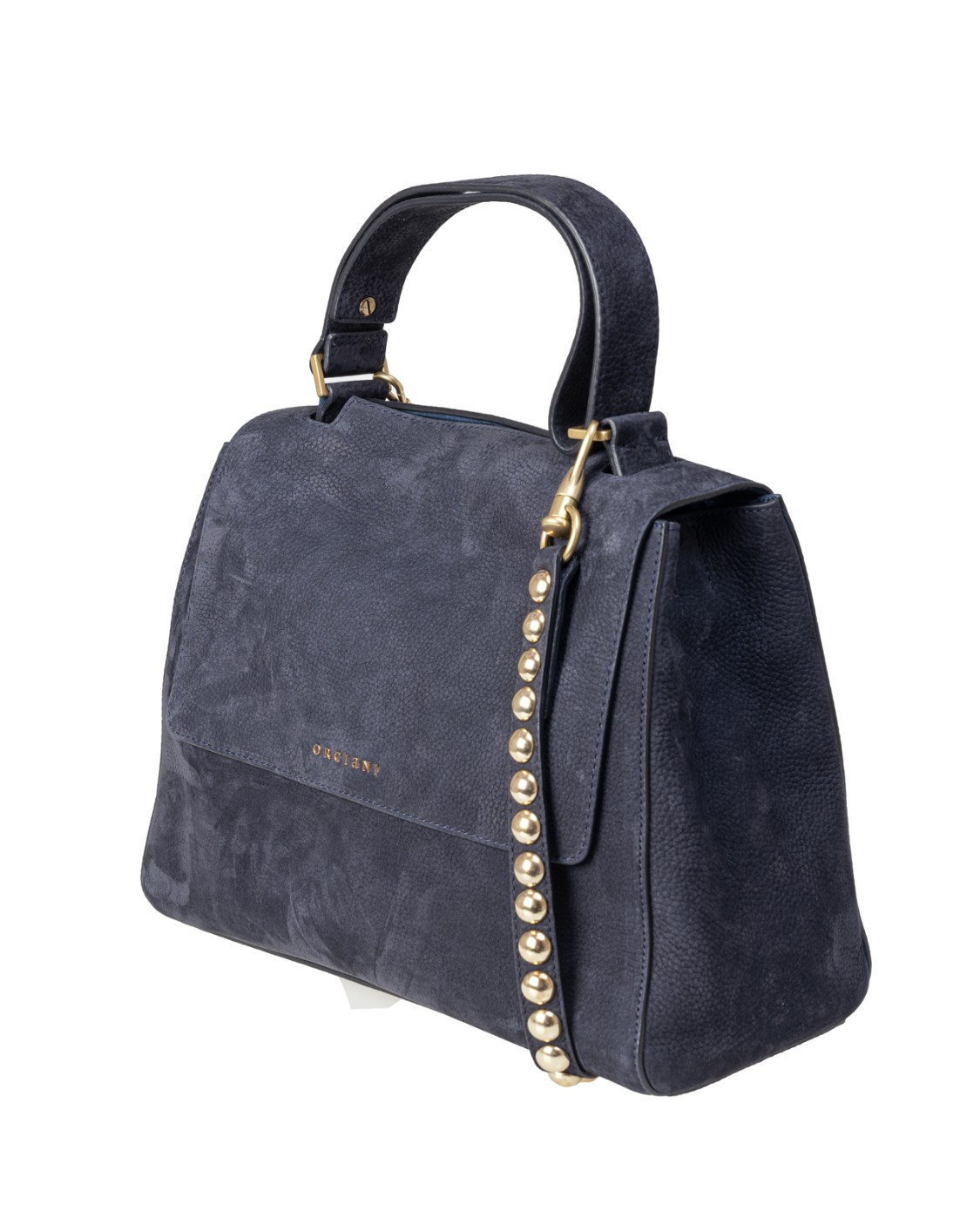 shop ORCIANI  Borsa: Orciani borsa Sveva misura media realizzata in pelle nubuck.
Può essere indossata a mano, a spalla o cross-body.
Tracolla di cuoio con borchie lunga 100 cm e tracollina di servizio removibile.
Manico regolabile.
Finiture in galvanica ottone dorato.
Interno, bordi e cuciture color testa di moro.
Chiusura con bottone magnetico e apertura a scomparsa nella parte alta della patta.
Tasca interna con zip.
Due taschini interni aperti.
Dimensioni: larghezza 32 cm, altezza 24 cm, profondità 15 cm.
Composiizone: 100% pelle di bovino.
Made in Italy.. BT2006 NBB-NOTTE number 5042218